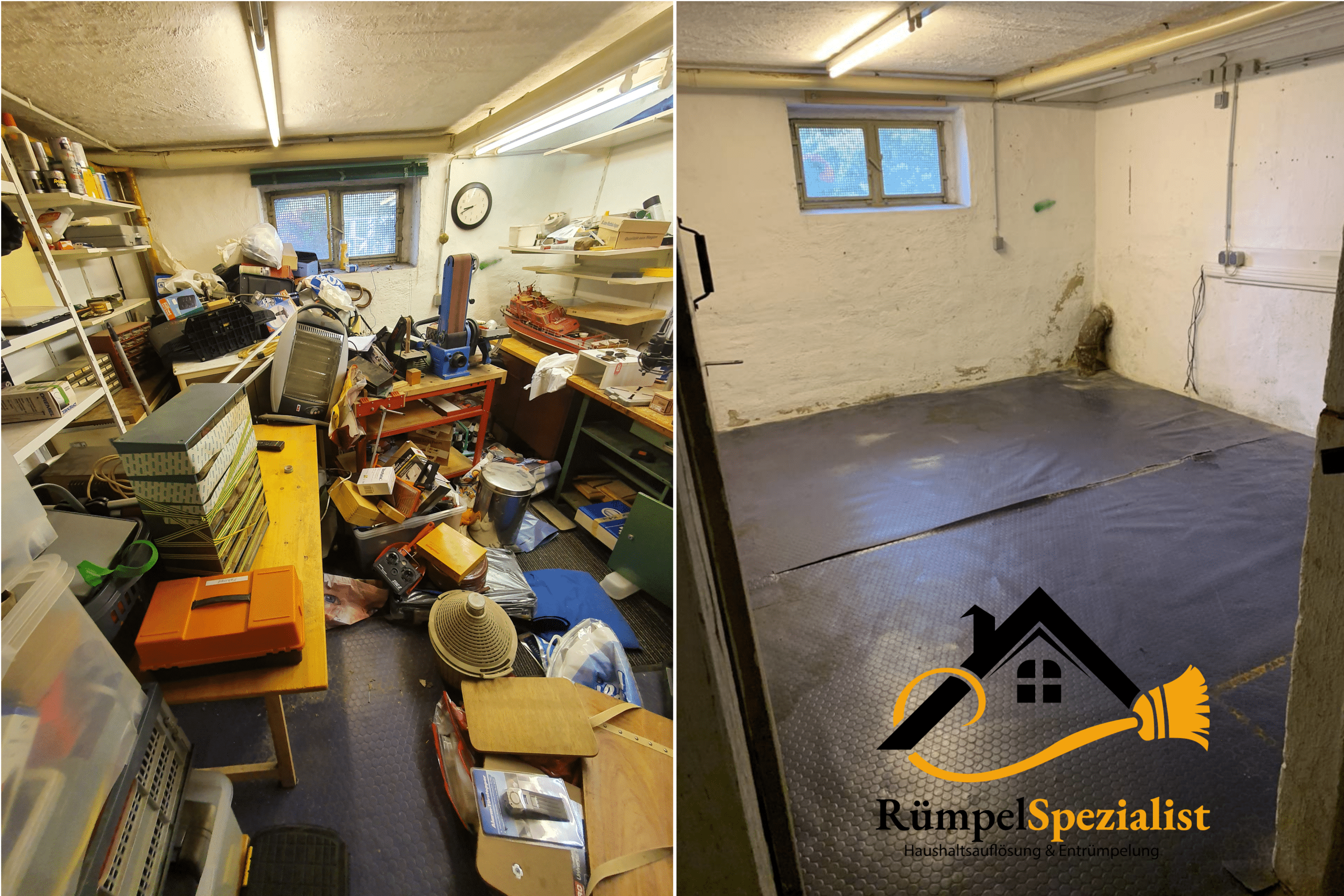 Vorher/Nachher Räumung in Köln